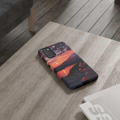 Fuji Moonlit Sakura Samsung Galaxy Tough Phone Case