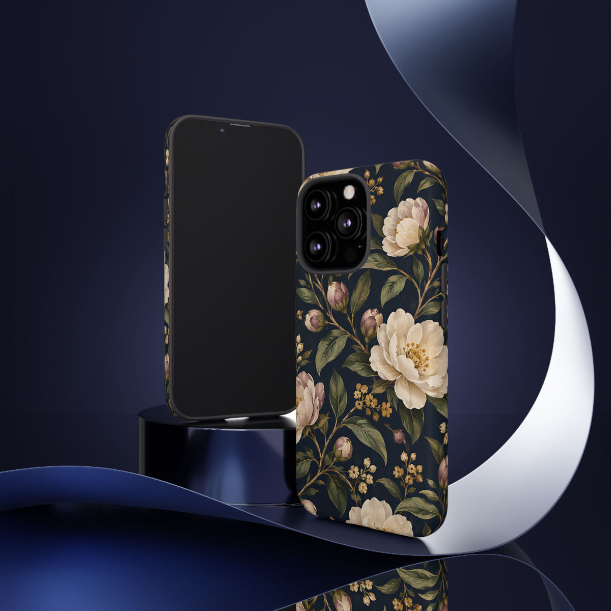 Dark Floral iPhone Tough Case | Midnight Camellia