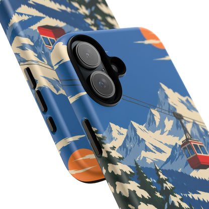 Swiss Skiing — Lift to the Sky iPhone Tough Case