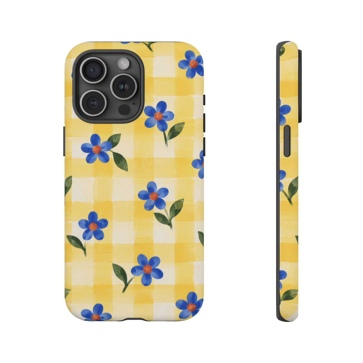 Buttercup Picnic iPhone Tough Case | yellow gingham