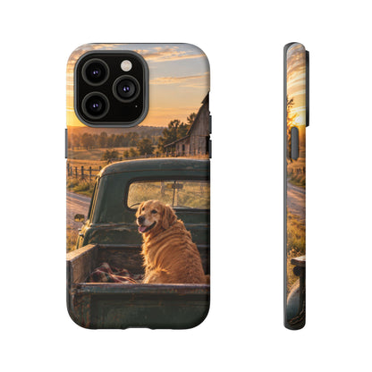 Sunday Road Golden iPhone Tough Case | golden retriever