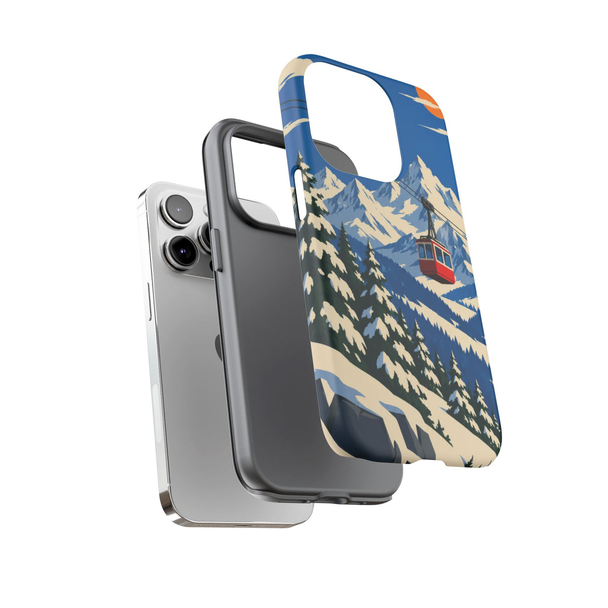 Swiss Skiing — Lift to the Sky iPhone Tough Case