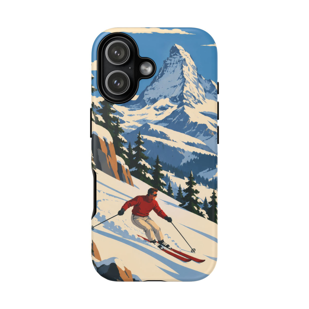 Swiss Skiing — Downhill Arc iPhone Tough Case
