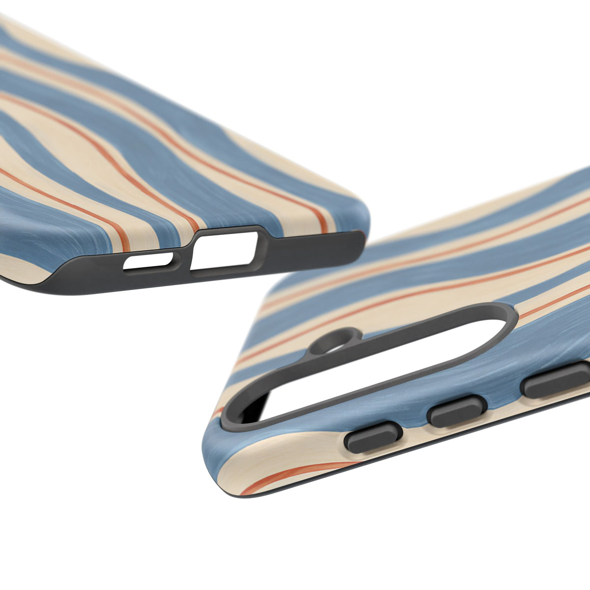 Blue Wavy Stripe Samsung Galaxy Tough Case | Riviera Ribbons