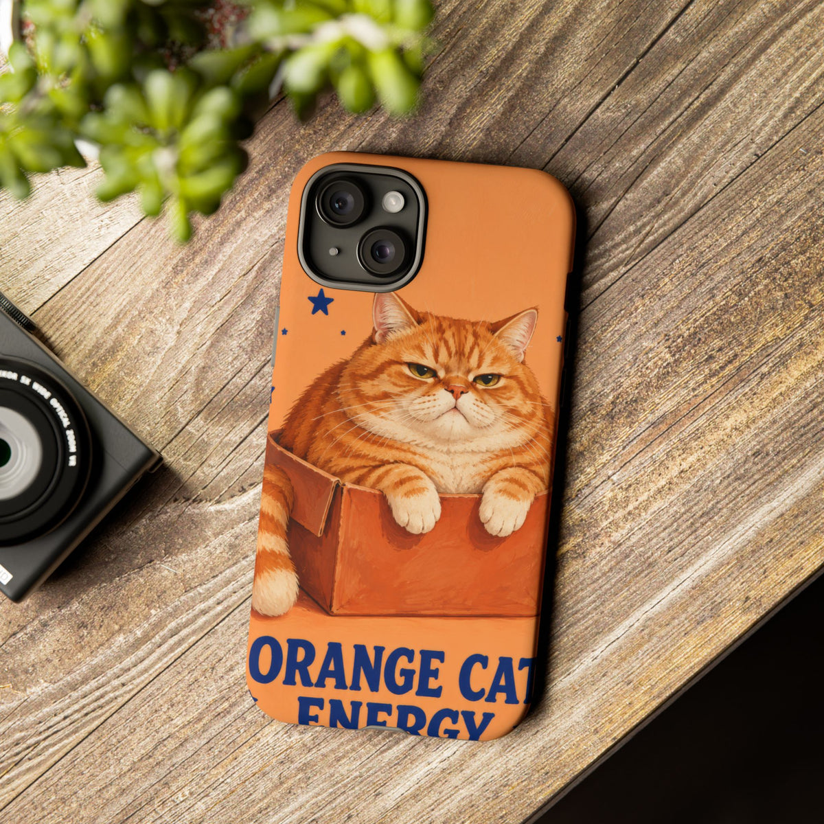 Orange Cat Energy iPhone Tough Case