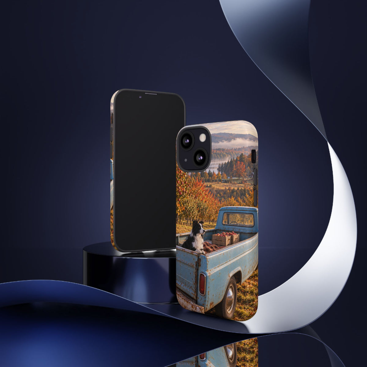 Blue Truck October iPhone Tough Case | border collie