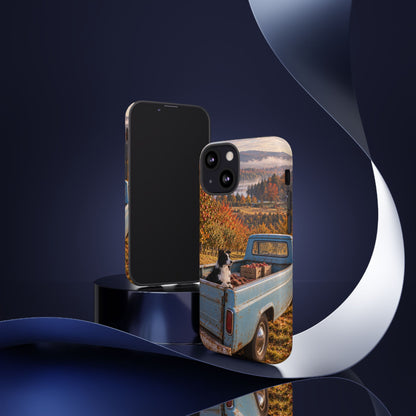 Blue Truck October iPhone Tough Case | border collie