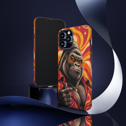Velvet Groove iPhone Tough Case | Retro Disco Gorilla Art