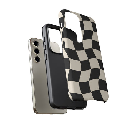 Liquid Check Samsung Galaxy Tough Case | Wavy Checkerboard