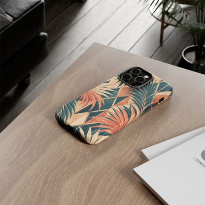 Coral Palm Pavilion iPhone Tough Case | art deco