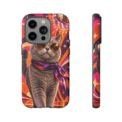 Disco Whiskers iPhone Tough Case | disco cat