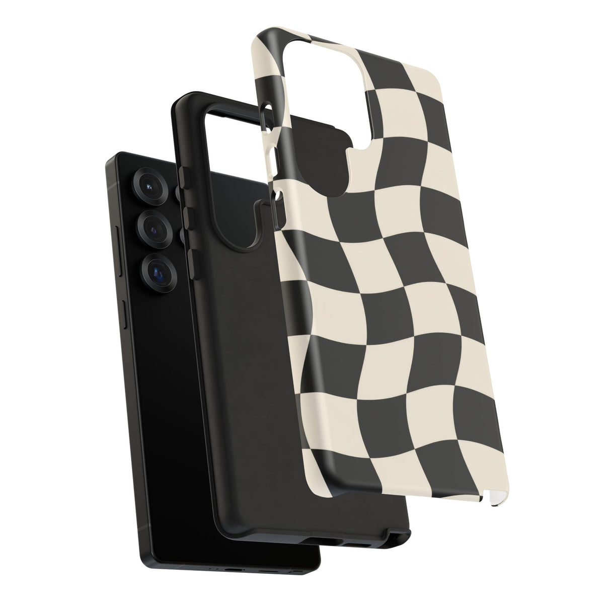 Liquid Check Samsung Galaxy Tough Case | Wavy Checkerboard