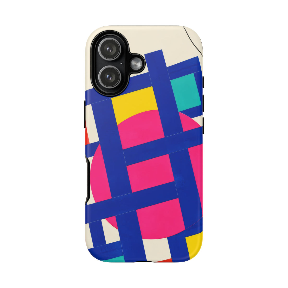 Chromatic Mischief iPhone Tough Case | Geometric Color Block Art