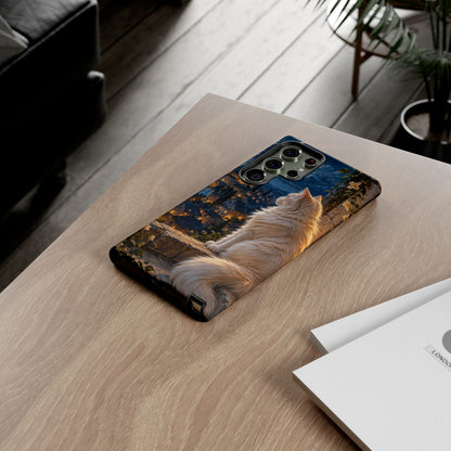 Moonlit Window Samsung Galaxy Tough Case | white cat