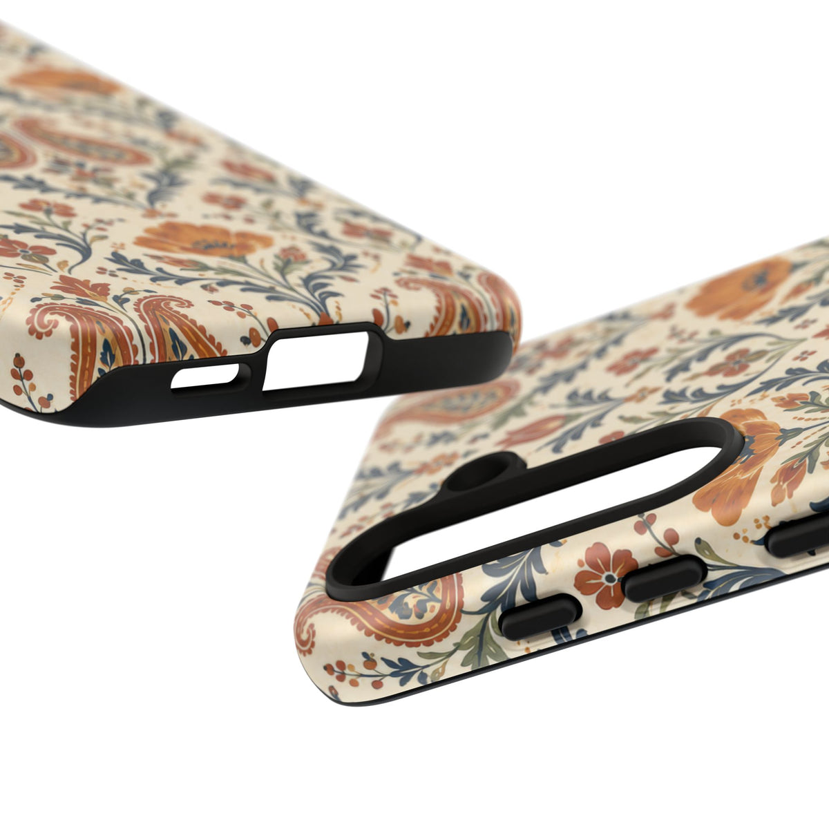 Terracotta Arabesque Samsung Galaxy Tough Case | Terracotta Floral Paisley