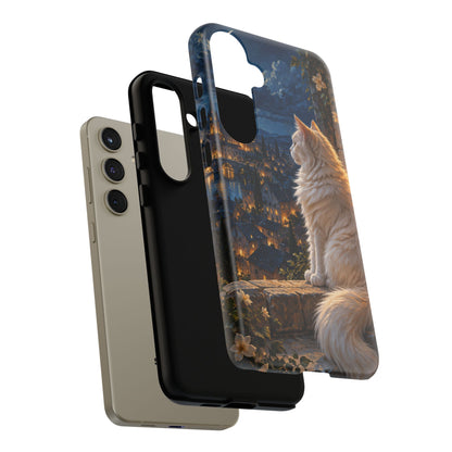 Moonlit Window Samsung Galaxy Tough Case | white cat