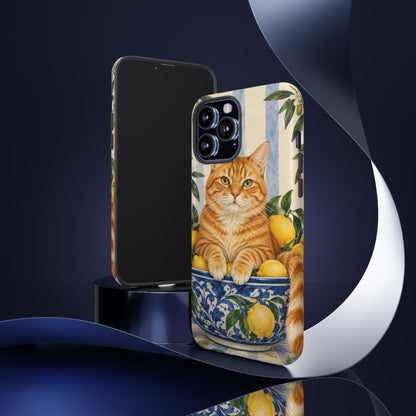 Citrus Inspector iPhone Tough Case | ginger cat