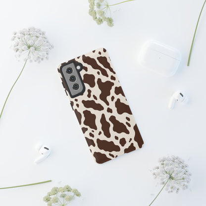 Cocoa Ranch Samsung Galaxy Tough Case | Brown Cow Print