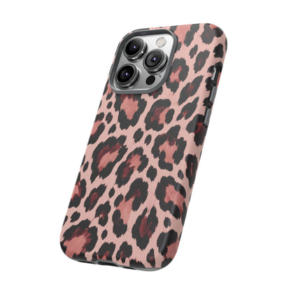 Wild Burgundy iPhone Tough Case | leopard print