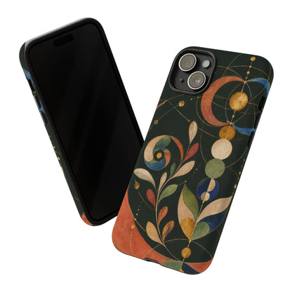 Orbital Garden iPhone Tough Case | Celestial Botanical Geometry