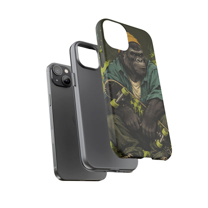 Concrete Jungle iPhone Tough Case | Skater Gorilla Illustration