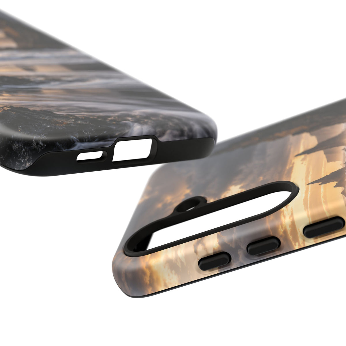 Black Sand and Silver Samsung Galaxy Tough Case | black sand beach
