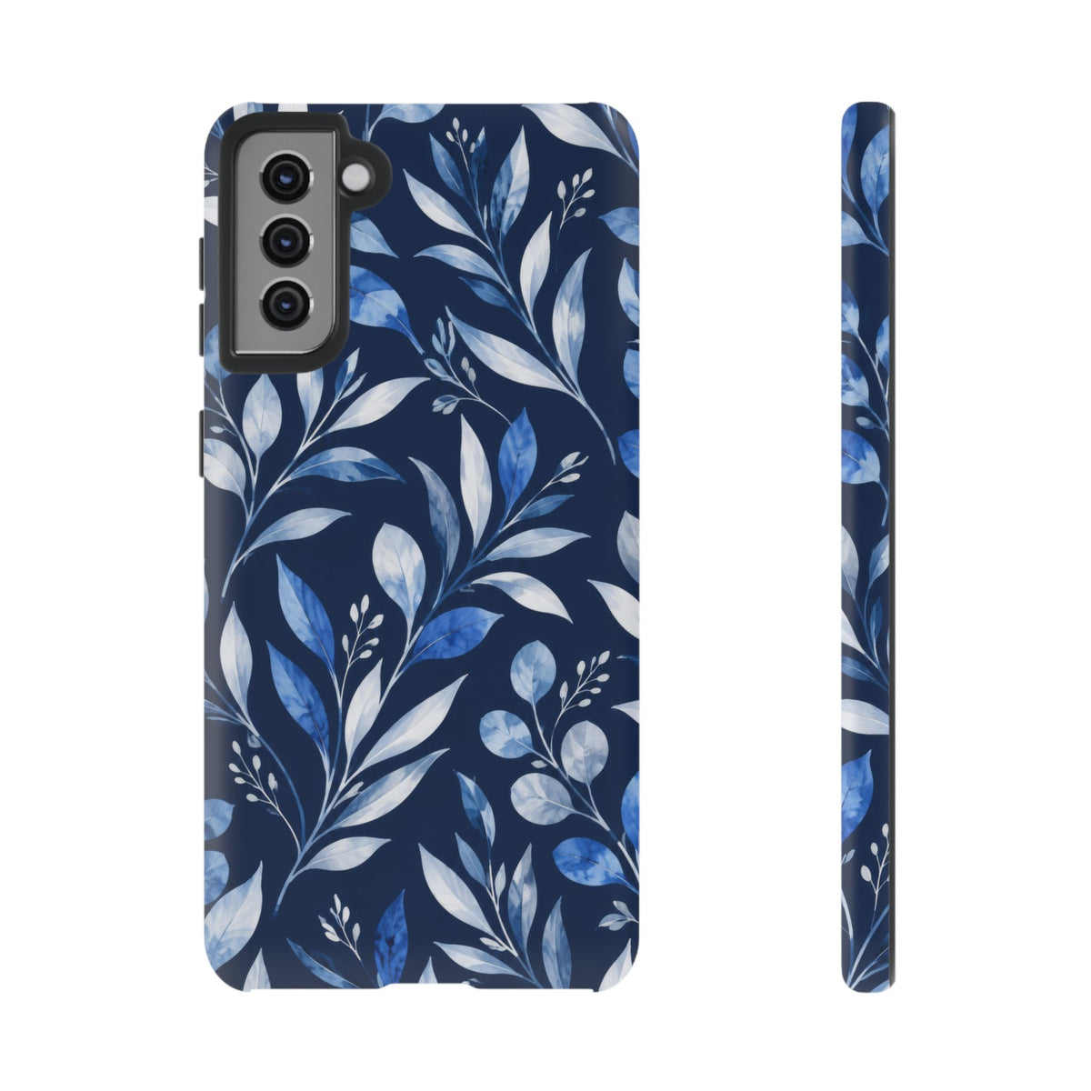 Blue Hour Botanical Samsung Galaxy Tough Case | Blue Botanical Leaf Pattern