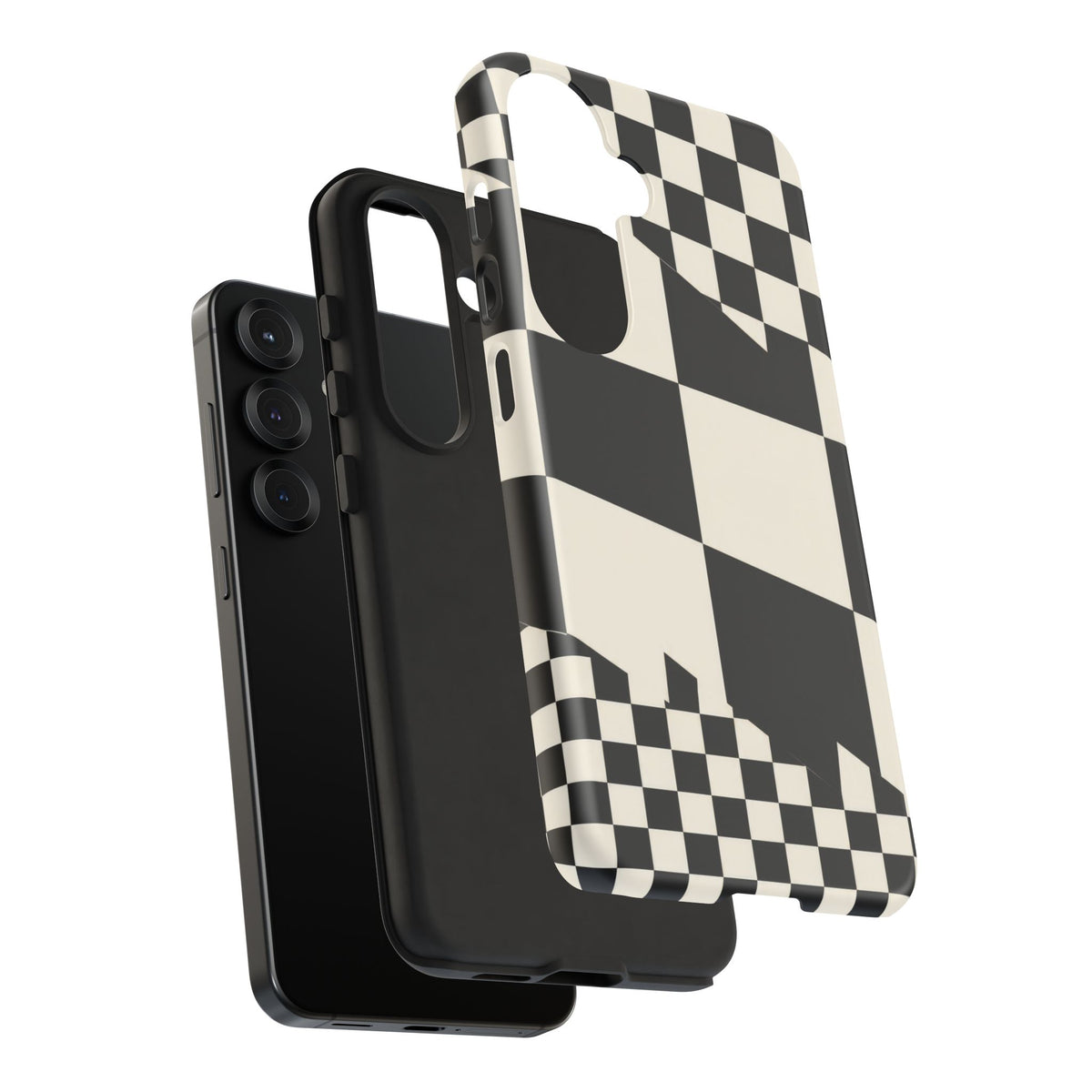 Check Shift Samsung Galaxy Tough Case | Black & White Checkerboard