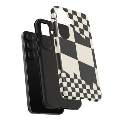 Check Shift Samsung Galaxy Tough Case | Black & White Checkerboard