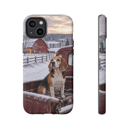 Winter Farm Watch iPhone Tough Case | beagle