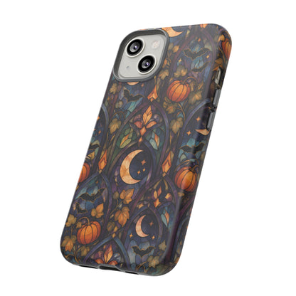Amber Moon Window iPhone Tough Case | celestial halloween