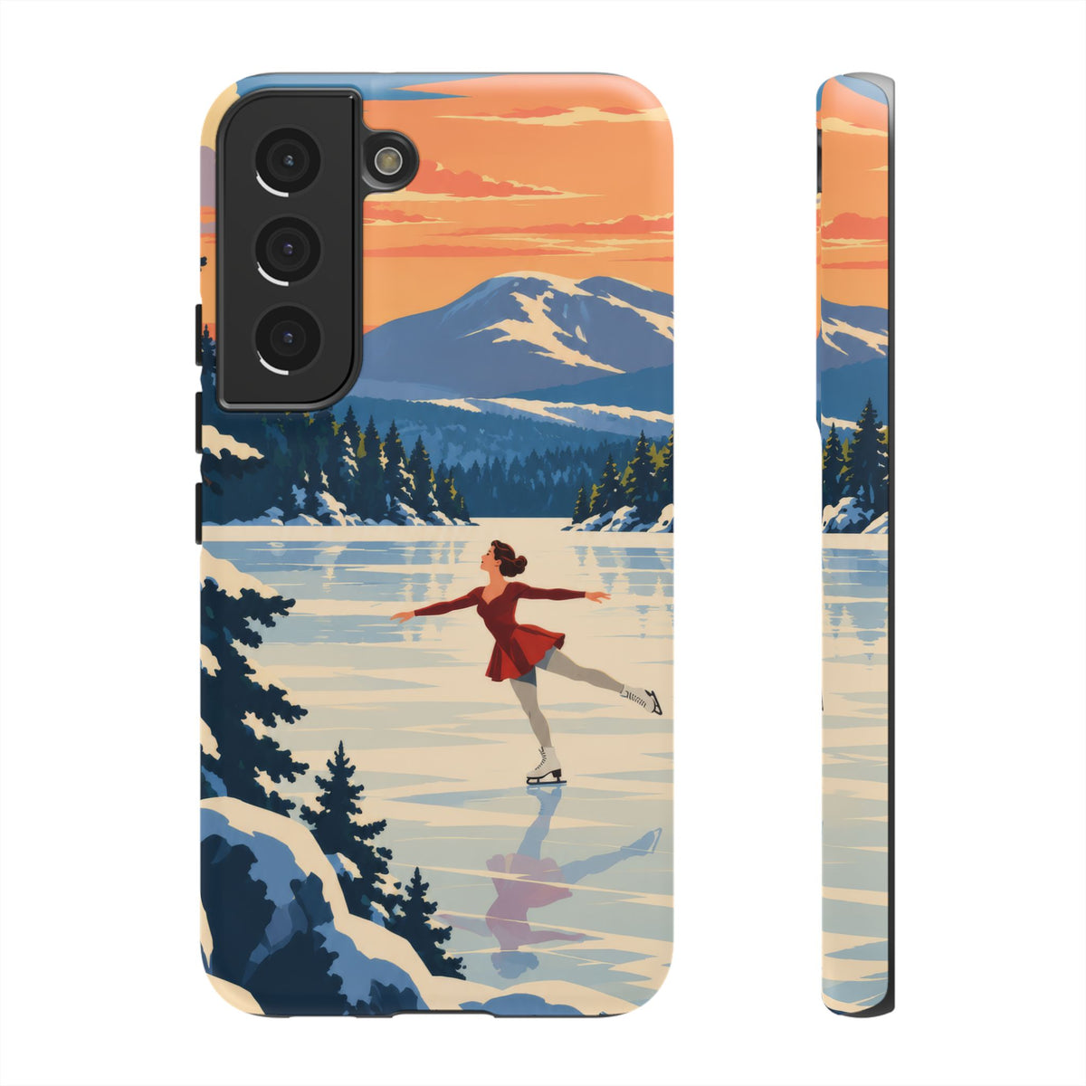 Lake Placid Skater — Winter Glide Samsung Galaxy Tough Case