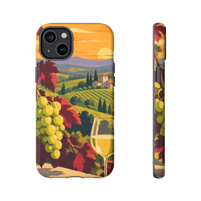 Wine & Grapes — Golden Vintage iPhone Tough Case | wine grapes