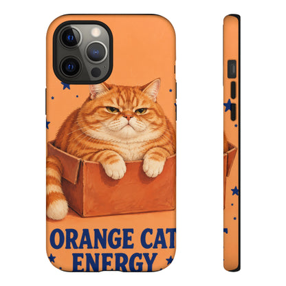 Orange Cat Energy iPhone Tough Case
