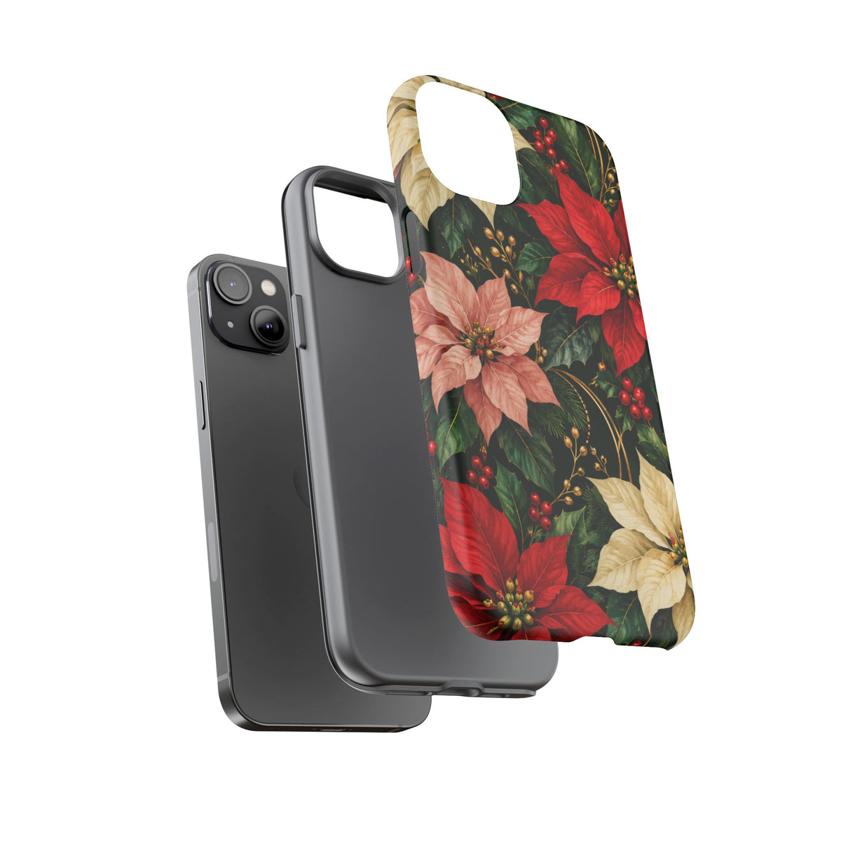 Noel in Bloom iPhone Tough Case | poinsettia
