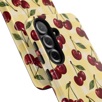 Cherry Gingham Samsung Galaxy Tough Case | Cherry Picnic