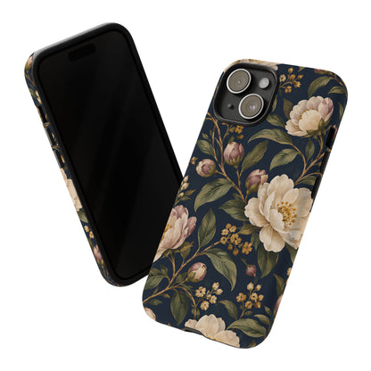 Dark Floral iPhone Tough Case | Midnight Camellia