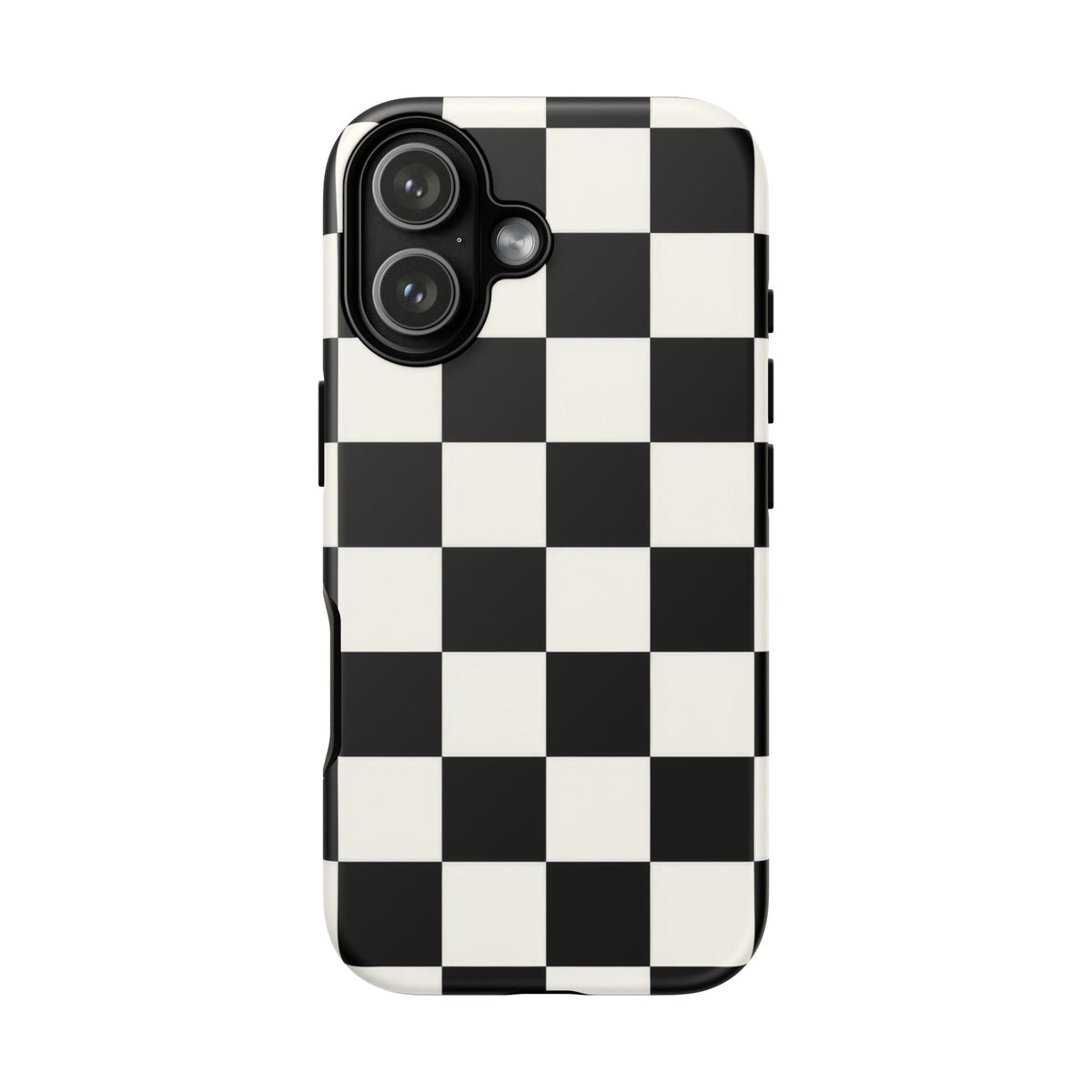 Classic Check iPhone Tough Case | Black & White Checkerboard