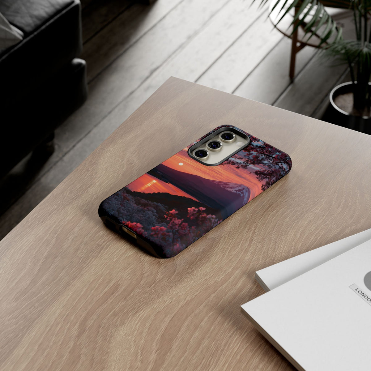 Fuji Moonlit Sakura Samsung Galaxy Tough Phone Case