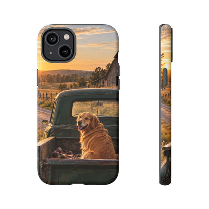 Sunday Road Golden iPhone Tough Case | golden retriever