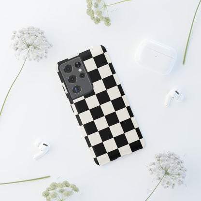 Classic Check Samsung Galaxy Tough Case | Black & White Checkerboard