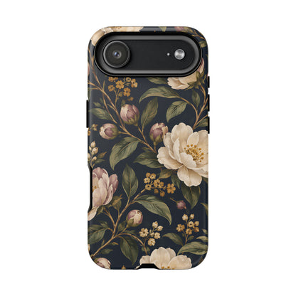 Dark Floral iPhone Tough Case | Midnight Camellia
