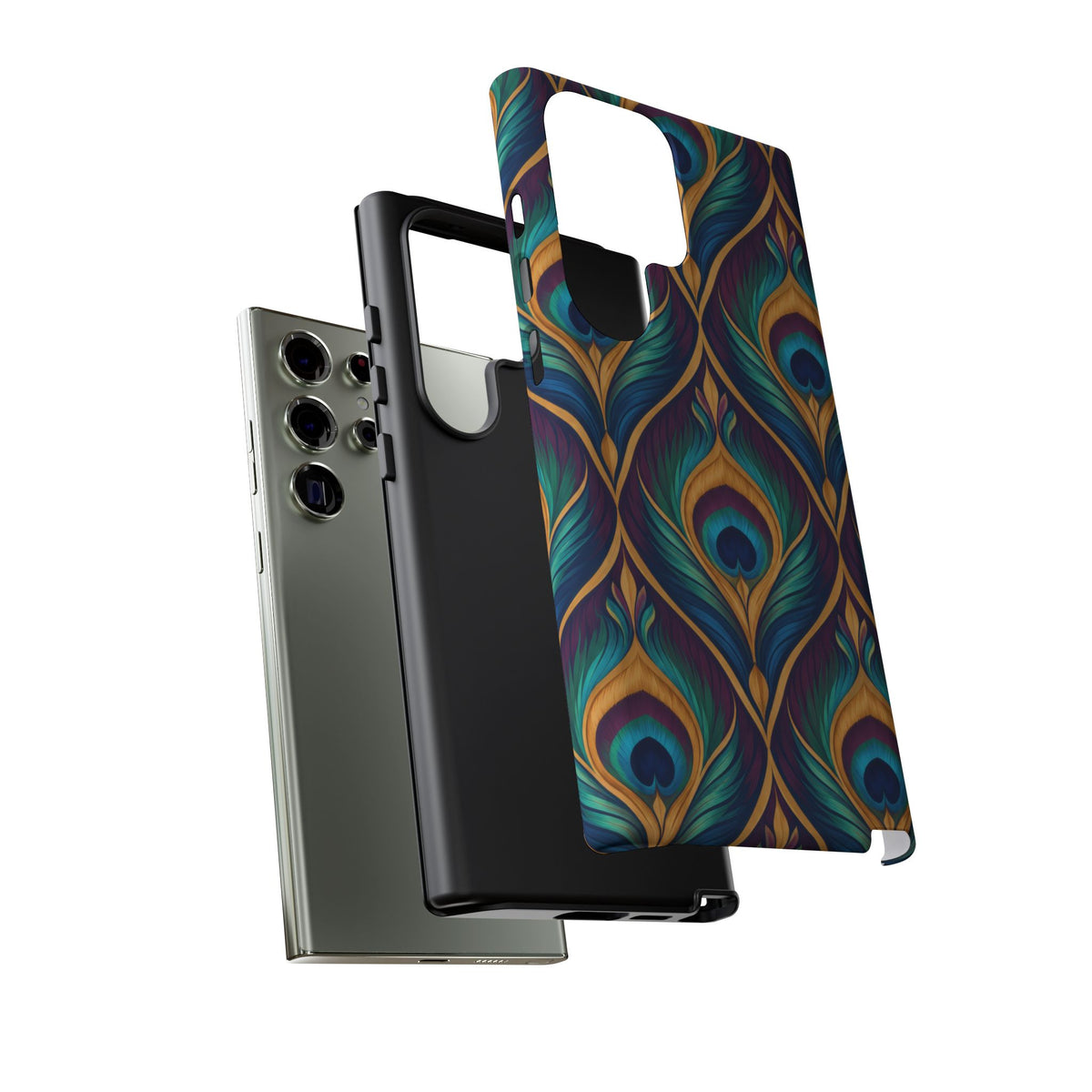 Peacock Nocturne Samsung Galaxy Tough Case | art deco