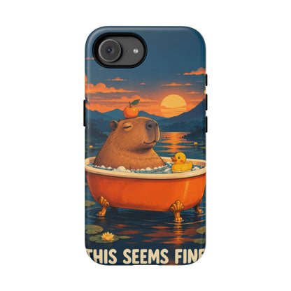 Minor Inconvenience iPhone Tough Case | funny capybara