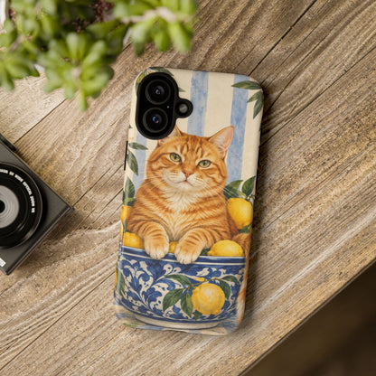 Citrus Inspector iPhone Tough Case | ginger cat