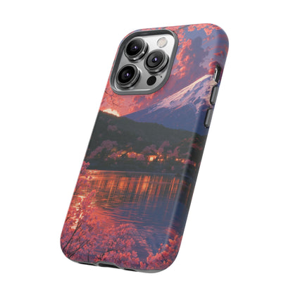 Sakura Lakeside Village iPhone Tough Phone Case