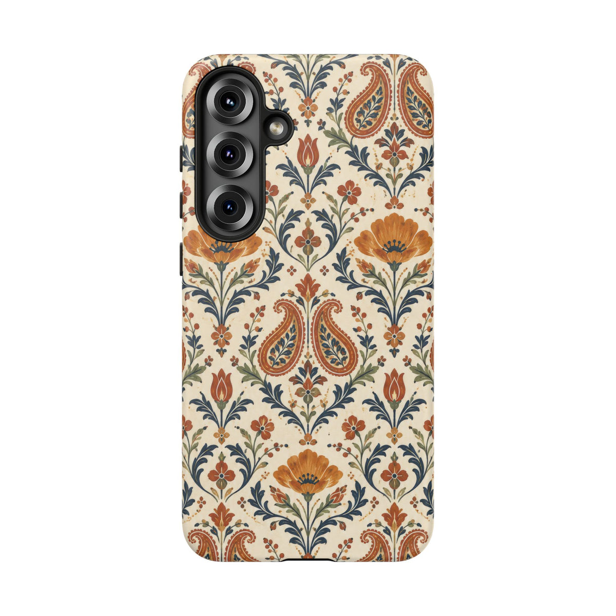 Terracotta Arabesque Samsung Galaxy Tough Case | Terracotta Floral Paisley