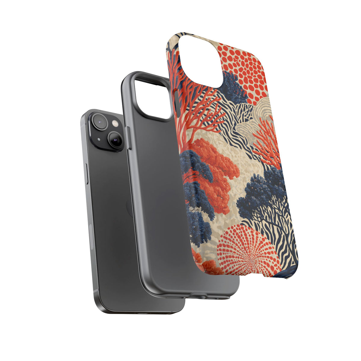 Coral Current iPhone Tough Phone Case