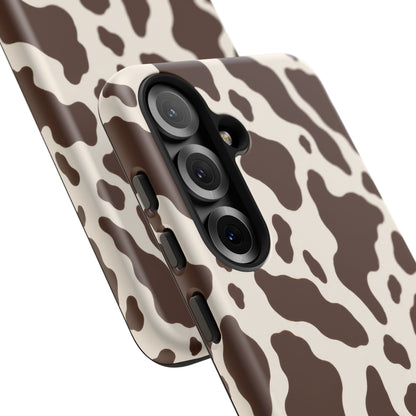 Cocoa Ranch Samsung Galaxy Tough Case | Brown Cow Print
