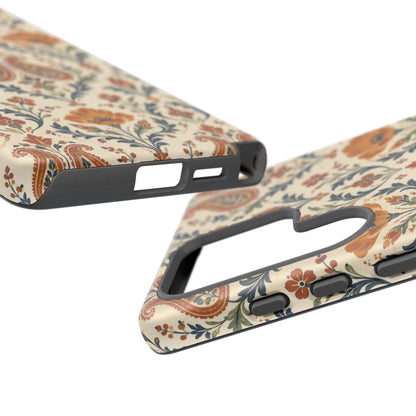Terracotta Arabesque Samsung Galaxy Tough Case | Terracotta Floral Paisley